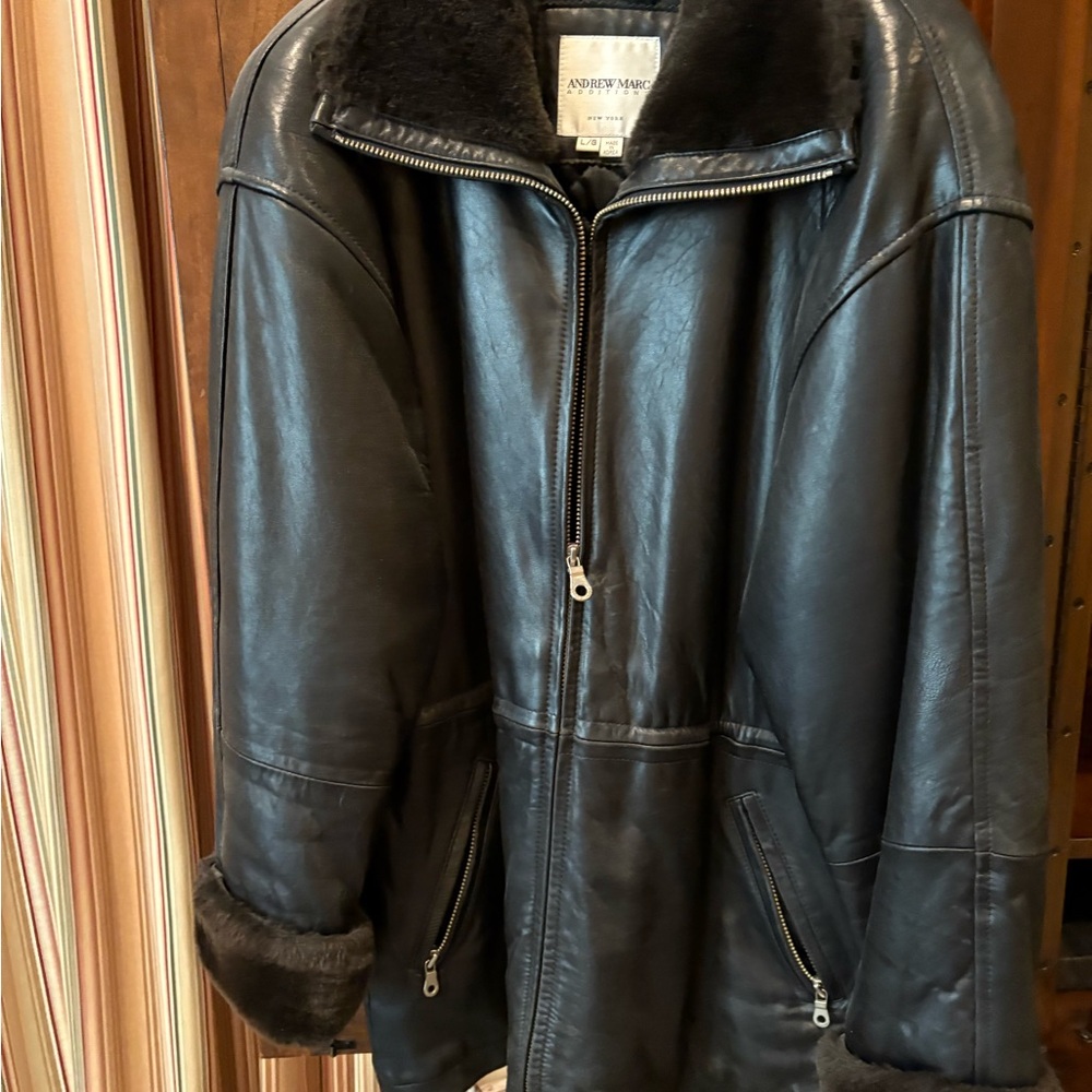 Andrew Marc leather jacket. Barely used. Looks like new!